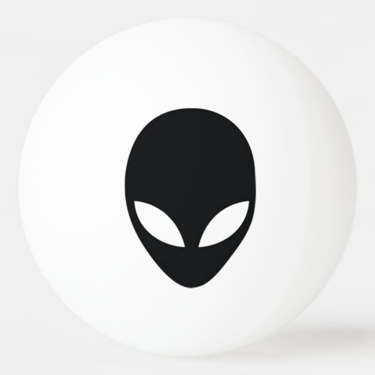 Zwart en wit Alien Head Pingpongballen (Voorkant)