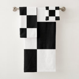 Zwart en wit bad handdoek