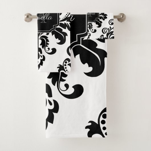  zwart en wit bad handdoek (Insitu)