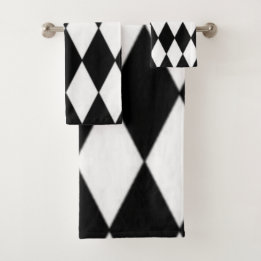 Zwart en wit bad handdoek