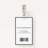 Zwart en wit badge (Achterkant met clip)