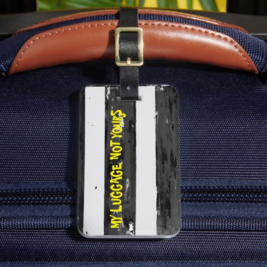 Zwart en wit bagagelabel (Voorkant Insitu 2)