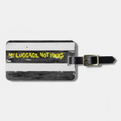 Zwart en wit bagagelabel (Voorkant horizontaal)