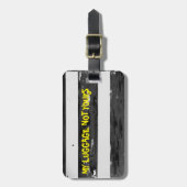 Zwart en wit bagagelabel (Voorkant verticaal)