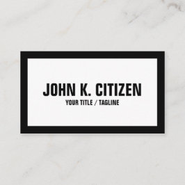 Zwart en wit basisvet Visitekaartje