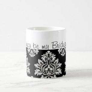 Zwart en wit, ben je mijn Bridesmaid? Koffiemok
