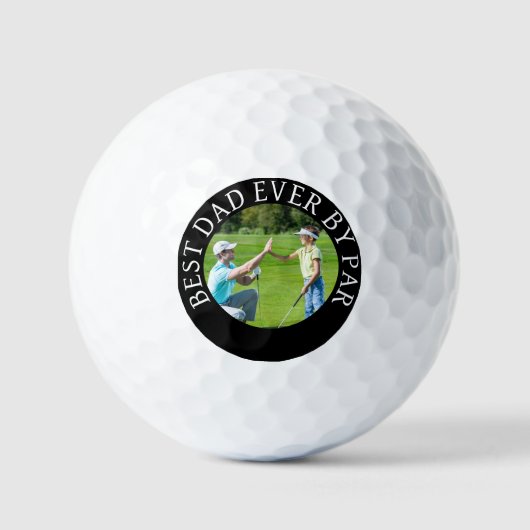 zwart en wit beste vader ooit aangepaste foto Golf Golfballen (Voorkant)