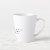 Zwart en Wit Beste Vrouw Ooit Definitie Latte Mok (Rechts)