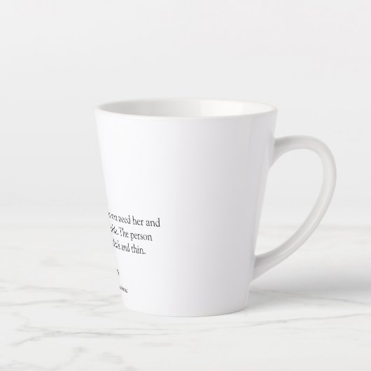 Zwart en Wit Beste Vrouw Ooit Definitie Latte Mok (Rechts)