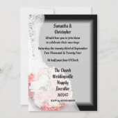 Zwart en wit bloemmotief kaart (Voorkant)