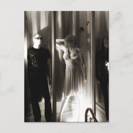 Zwart en wit briefkaart (Voorkant)