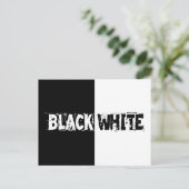 Zwart en wit briefkaart (Staand voorkant)