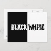 Zwart en wit briefkaart (Voorkant / Achterkant)
