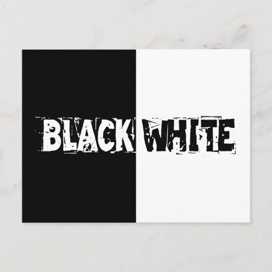 Zwart en wit briefkaart (Voorkant)