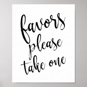 Zwart en wit bruiloft voor 8x10-teken poster