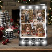 Zwart en Wit Buffalo geruit eigen naam en tekst Kaart