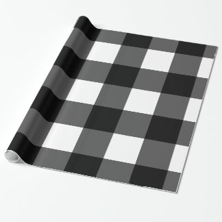 Zwart en wit buffel Overvulpapier Cadeaupapier