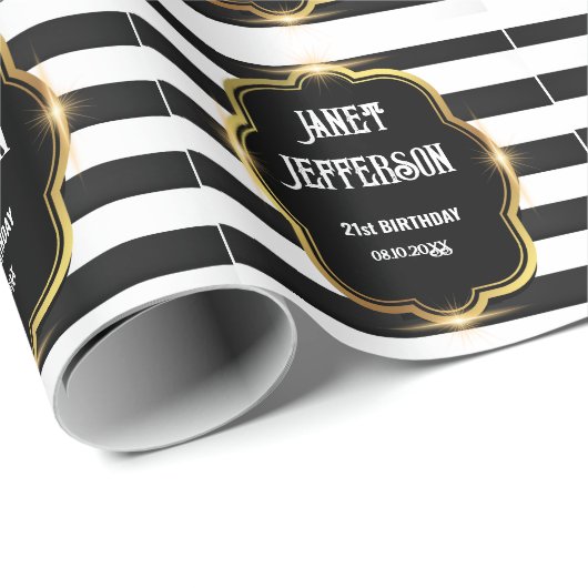 Zwart en wit cadeaupapier (Rol Hoek)