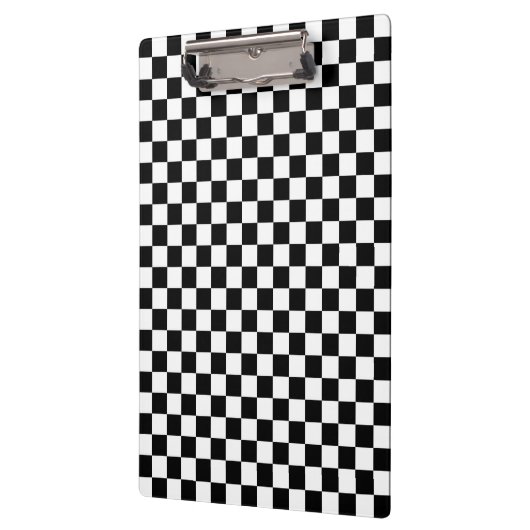 Zwart en wit Check patroon Klembord (Links)