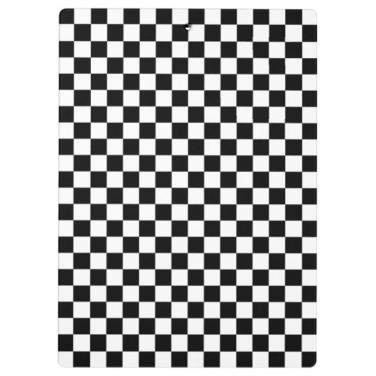 Zwart en wit Check patroon Klembord (Achterkant)