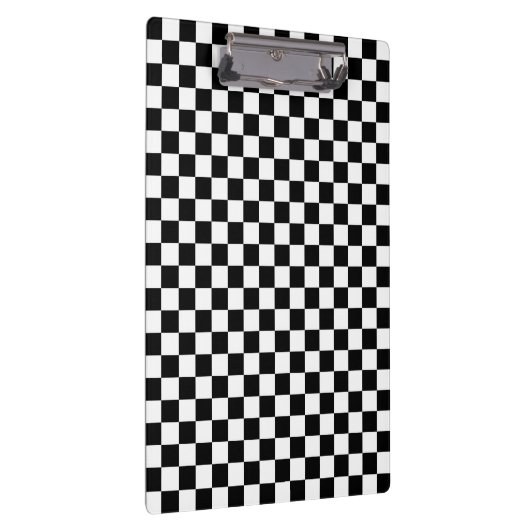 Zwart en wit Check patroon Klembord (Rechts)