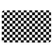 Zwart en wit Check patroon Magneet (Horizontaal)