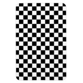 Zwart en wit Check patroon Magneet (Verticaal)