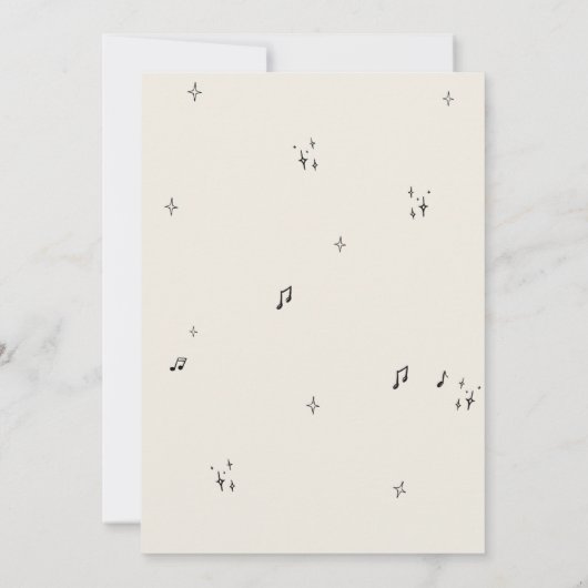 Zwart en wit Creatieve bruiloft Uitnodiging (Achterkant)