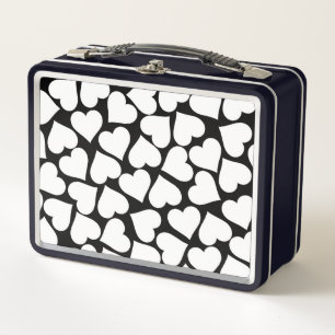 Zwart en wit cute eenvoudig hartpatroon