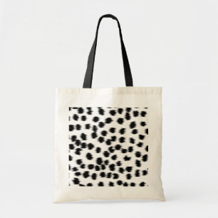 Zwart en wit Dalmatiaans afdrukpatroon. Tote Bag