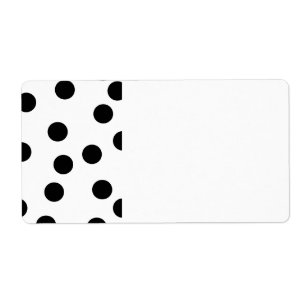 Zwart en wit Dalmatiaans Spotpatroon. Etiket