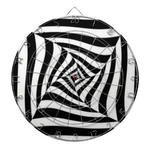Zwart en wit dartbord