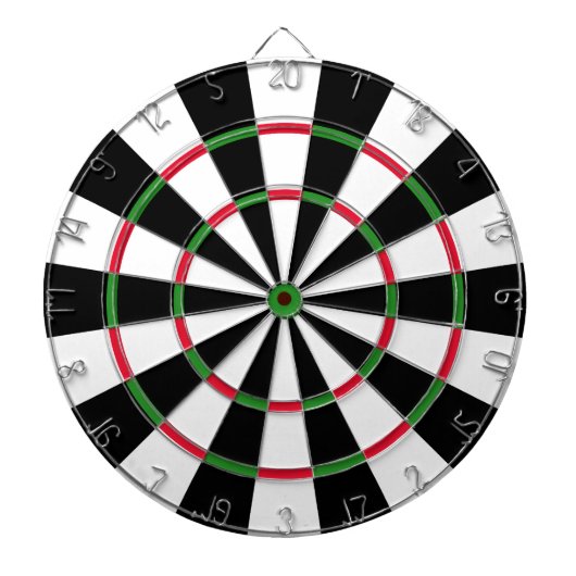 Zwart en wit dartbord (Voorkant)