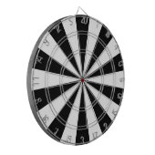 Zwart en wit dartbord (Voorkant Links)