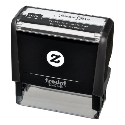 Zwart en wit design zelfinktende stempel (Product)