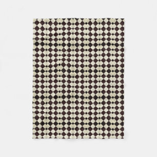 Zwart en wit diamant dekbed fleece deken