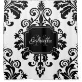  zwart en wit douchegordijn (Voorkant)