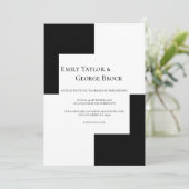 Zwart en wit Eenvoudig Minimale Kathodewwedstrijd Kaart (Staand voorkant)