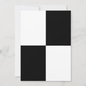 Zwart en wit Eenvoudig Minimale Kathodewwedstrijd Kaart (Achterkant)