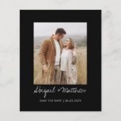 Zwart en wit eenvoudig sparen de Uitnodiging van d (Voorkant)