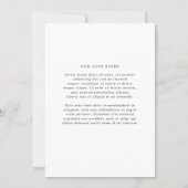 Zwart en wit elegant klassiek huwelijk kaart (Achterkant)