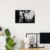 Zwart en wit engel beeld poster (Thuiskantoor)