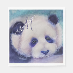 ZWART EN WIT FEest INITIALEN Servet