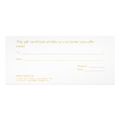 Zwart en wit filiaal Cadeaucertificaat Reclamekaart (Achterkant)