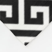 Zwart en wit fleece deken (Hoek)