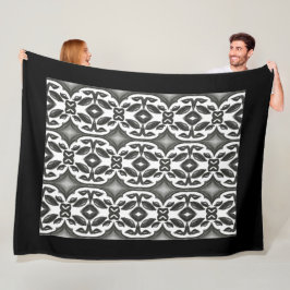Zwart en Wit Fleece Deken