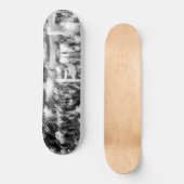 zwart en wit foto abstract skateboard (Voorkant)
