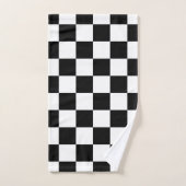 Zwart en wit gebarsten patroon bad handdoek (Handdoek)