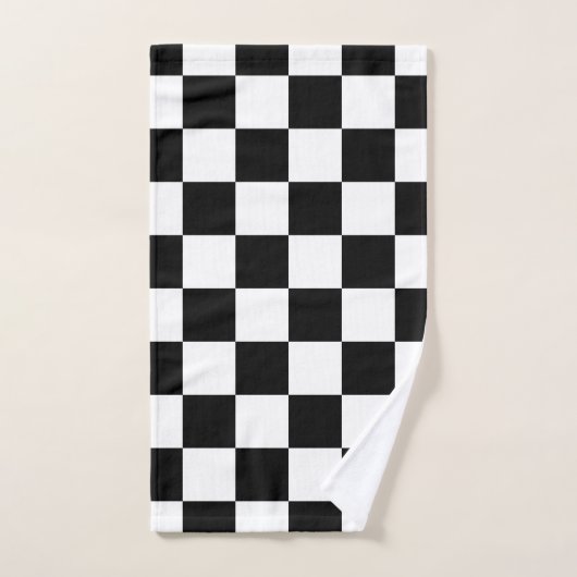 Zwart en wit gebarsten patroon bad handdoek (Handdoek)
