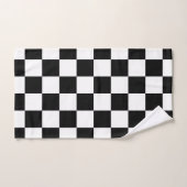 Zwart en wit gebarsten patroon bad handdoek (Handdoek)